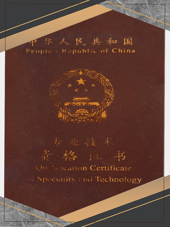 专业技术资格证书